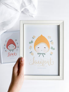 Personalised Fruit Prints - Baby Orange